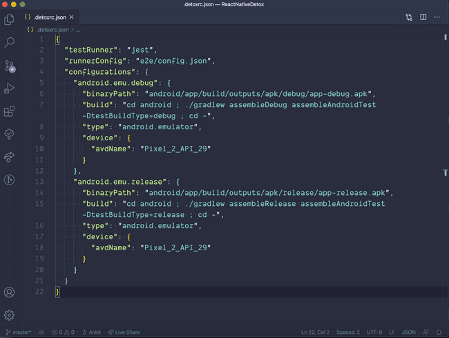 screenshot detoxrc config screenshot detoxrc config